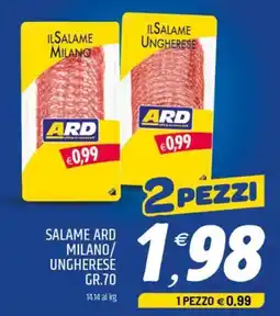 Ard Discount Salame Ard Milano/Ungherese offerta