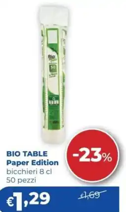 Acqua & Sapone BIO TABLE Paper Edition bicchieri offerta