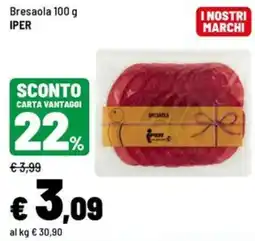 Iper La Grande Bresaola Iper offerta