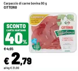 Iper La Grande Carpaccio di carne bovina Citterio offerta