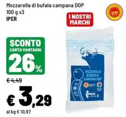 Iper La Grande Mozzarella di bufala campana DOP Iper offerta