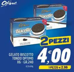 Ard Discount Gelato biscotto tondo Optimo x6 offerta