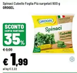 Iper La Grande Spinaci Cubello Foglia Più offerta