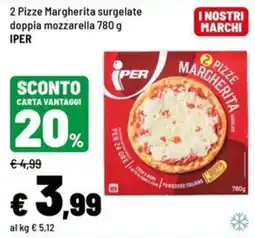 Iper La Grande Pizze Margherita Iper offerta