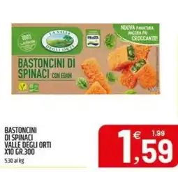 Ard Discount Bastoncini di spinaci con edam valle degli orti offerta