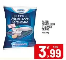 Ard Discount Sword filetti di merluzzo d'alaska offerta