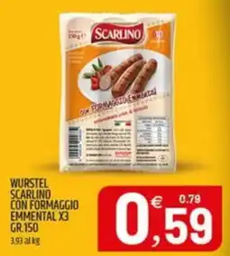 Ard Discount Wurstel Scarlino con formaggio emmental offerta