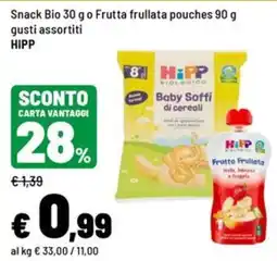 Iper La Grande Snack Bio Hipp offerta