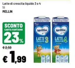 Iper La Grande Latte di crescita liquido Mellin offerta
