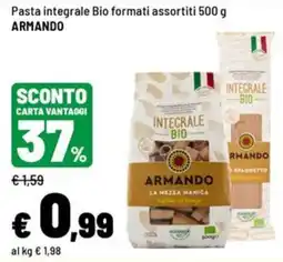 Iper La Grande Pasta integrale Bio Armando offerta