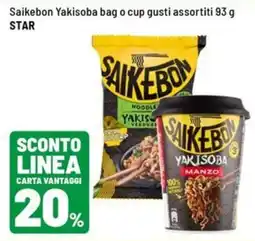 Iper La Grande Saikebon Yakisoba bag o cup STAR offerta
