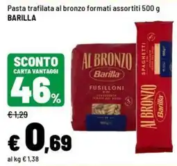 Iper La Grande Pasta trafileta al bronzo formati assortiti Barilla offerta