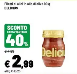 Iper La Grande Filetti di alici in olio di oliva Delicius offerta