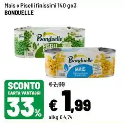Iper La Grande Mais o Piselli finissimi Bonduelle offerta