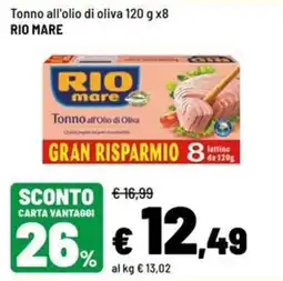 Iper La Grande Tonno all'olio di oliva RIO mare offerta