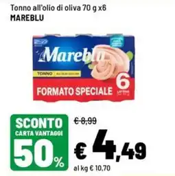 Iper La Grande Tonno all'olio di oliva Mareblu offerta