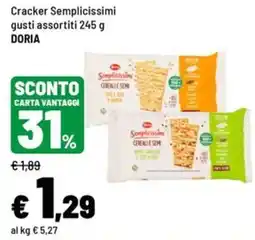 Iper La Grande Cracker Semplicissimi DORIA offerta