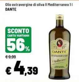 Iper La Grande Olio extravergine di oliva Il Mediterraneo Dante offerta