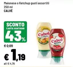 Iper La Grande Maionese o Ketchup Calvé offerta