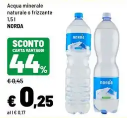 Iper La Grande Acqua minerale naturale o frizzante Norda offerta