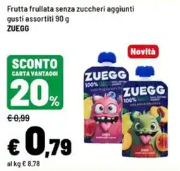 Iper La Grande Frutta frullata senza zuccheri aggiunti ZUEGG offerta