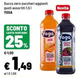 Iper La Grande Succo zero zuccheri aggiunti Yoga offerta