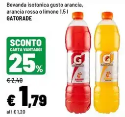 Iper La Grande Beveranda isotonica gusto arancia Gatorade offerta