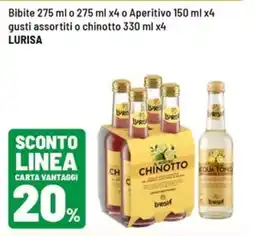 Iper La Grande Bibite o Aperitivo o chinotto LURISA offerta