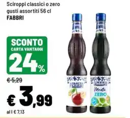 Iper La Grande Sciroppi classici o zero Fabbri offerta