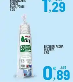 Ard Discount Bicchieri acqua in carta offerta