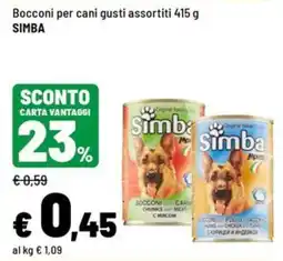 Iper La Grande Bocconi per cani gusti assortiti SIMBA offerta