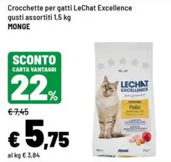 Iper La Grande Crocchette per gatti LeChat Excellence offerta