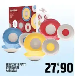 Ard Discount Servizio 18 piatti stoneware Kasaviva offerta