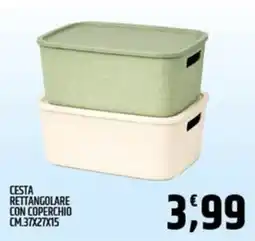 Ard Discount Cesta rettangolare con coperchio offerta