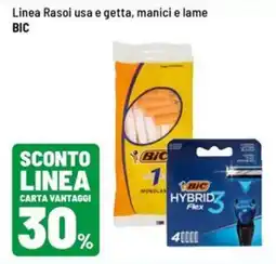 Iper La Grande Linea Rasoi usa e getta, manici e lame BIC offerta
