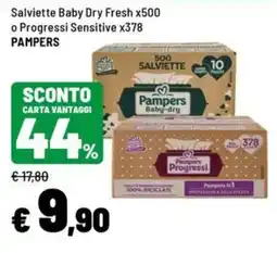 Iper La Grande Salviette Baby Dry Fresh o Progressi Sensitive offerta