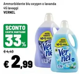 Iper La Grande Ammorbidente blu oxygen o lavanda Vernel offerta
