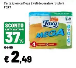 Iper La Grande Carta igienica Mega 2 veli decorata Foxy offerta