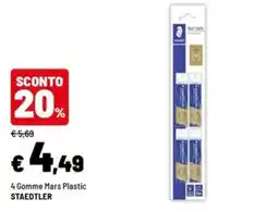 Iper La Grande 4 Gomme Mars Plastic Staedtler offerta
