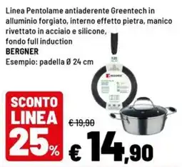 Iper La Grande Pentolame antiaderente Greentech Bergner offerta