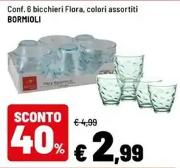Iper La Grande Bicchieri Flora Bormioli offerta