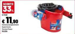 Iper La Grande Sistema lavapavimenti Supermocio Torsion Power VILEDA offerta