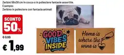 Iper La Grande Zerbino in poliestere con fantasia animali offerta