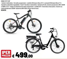 Iper La Grande Ebike city 28" Denver offerta