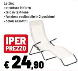 Iper La Grande Lettino Iperprezzo offerta