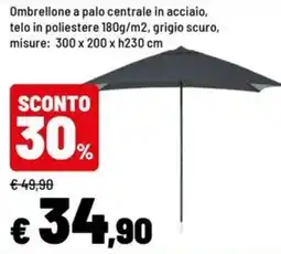 Iper La Grande Ombrellone a palo centrale in acciaio offerta