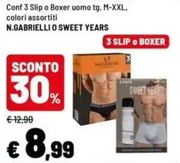 Iper La Grande Slip o Boxer uomo N.Gabrielli o Sweet Years offerta