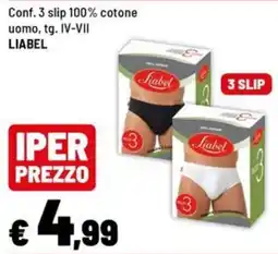 Iper La Grande Slip 100% cotone uomo Liabel offerta