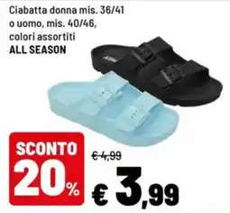Iper La Grande Ciabatta donna o uomo offerta