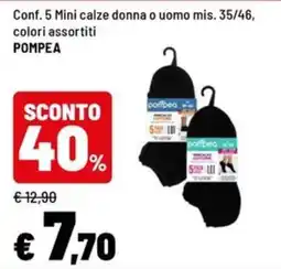 Iper La Grande Mini calze donna o uomo POMPEA offerta